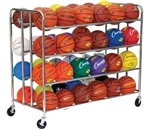 Champion Sports 48 Ball Double Ball Rack - Chrome