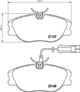 Zavorne ploÅ¡Äice TEXTAR spredaj za 284 mm Alfa 155, GTV, Spider