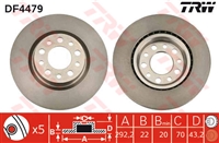 Zavorni diski TRW zadaj 292 mm Alfa 159, Brera, Spider