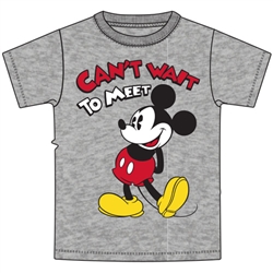 Adult Can't Wait Mickey Mouse Tee, Gray