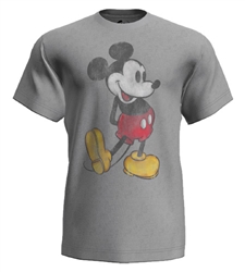 Adult Vintage Mickey Tee, Gray