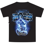 Adult 2023 Electric Mickey Glow in the Dark Tee, Black