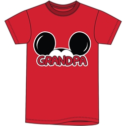 Adult Grandpa Basic Crew Tee, Red