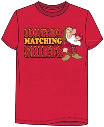 Adult Grumpy Don't Do Matching Tee, Heather Red