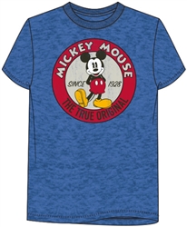 Adult Original Mickey Mouse Fan Tee, Heather Blue