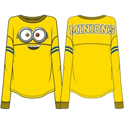 Adult Minions Collegiate Unisex Long Sleeve Top, Yellow