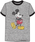 Adult Ringer Tee Nostalgia Mickey, Gray & Black