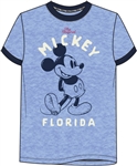 Adult Ringer Tee Simple Mickey, Blue (Florida Namedrop)