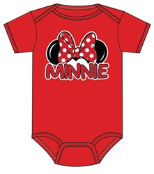 Infant Onesie Minnie Family, Red
