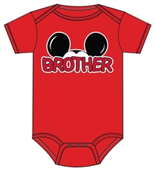 Infant Onesie Family Brother Fan, Red