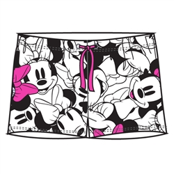 Adult Short So Minnie Faces, White Pink