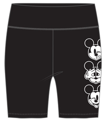 Biker Shorts Mickey Faces, Black