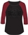 Junior 3/4 Sleeve Fashion Top Harry Potter Platform Crossing, Black Red