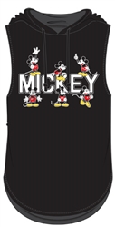 Junior Multiple Mickeys Hooded Tank, Black