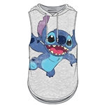 Junior Fashion Hooded Tank Top Pop Stitch, Heather Grey