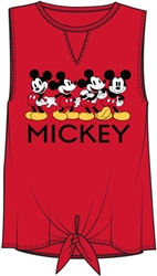 Junior 4 Mickey Tie Front Tank, Red