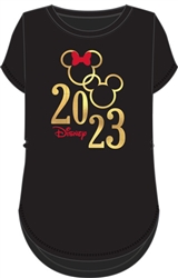 Junior 2023 Mickey Minnie Loop Hilo Top, Black