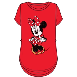 Junior Hi Lo Shh Minnie Flirt Pose Top, Red