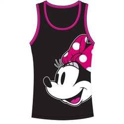 Junior Tank Top Look At Minnie, Black Pink