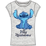 Junior Fashion Top Mischievious Stitch, Gray