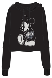 Junior Fashion Mickey Plaid Long Sleeve Hoodie