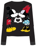 Junior Fashion Mickey Loves Minnie Long Sleeve Top