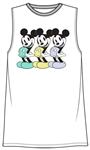 Junior Mickey Three Pastel Tank, White