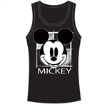 Junior Tank Top Split Mickey Icon, Black White