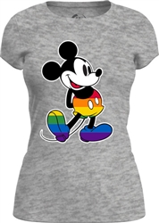 Junior Pride Mickey Fashion Top, Gray