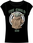 Junior Fashion Star Wars Bullseye Yoda Child Fashion Top, Black