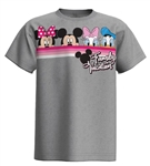 Plus Tee Vacation Pals Minnie Mickey Daisy Donald, Gray