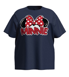 Plus Family Minnie Tee, Navy