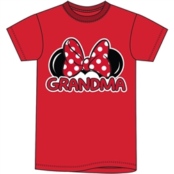 Plus Size Womens T Shirt Grandma Family Tee, Red