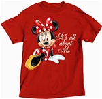 Plus Size Ladies T Shirt All About Me Minnie, Red