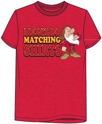 Plus Grumpy Don't Do Matching Tee, Heather Red