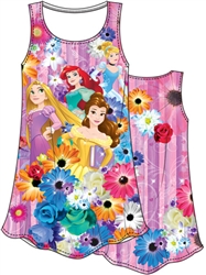 Girls Sublimated Dress Princess Garden Cinderella Ariel Belle Rapunzel