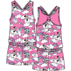 Youth Minnie Mouse Magical Clouds Racerback Romper, Light Pink