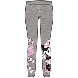 Youth Girls Cute Mix Bows Minnie Leggings, Gray Pink