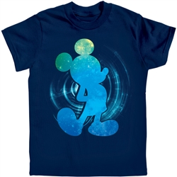 Youth T-Shirt Galactic Mickey, Navy Blue