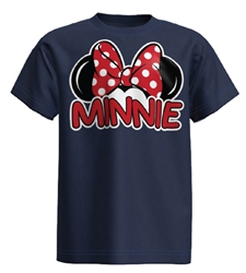 Youth Family Minnie Tee, Navy