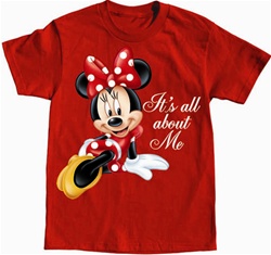 Girls T-Shirt All About Me Minnie, Red