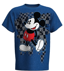 Youth T-Shirt Mickey Check it Out, Retro Heather Blue