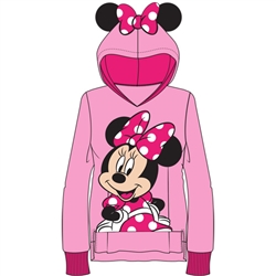 Youth Sweet Minnie with Ears Pullover Hoodie, Pink