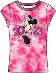 Youth 2023 Minnie Glitter Hearts Top, Pink