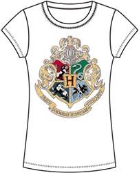 Youth Fashion Top Harry Potter Crest, White