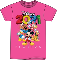 Toddler 2021 Fun Friends Mickey Minnie Pluto Donald Goofy, Pink (Florida Namedrop)