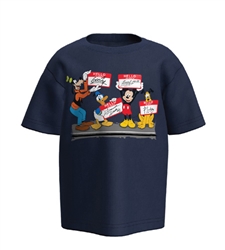 Toddler Fab Four Mickey Goofy Donald Pluto Tee, Navy