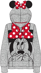 Toddler Girls Minnie Ears Big Face Pullover, Light Gray