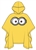 Youth Poncho Raincoat Two Eyed Minion, Yellow