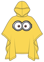Youth Poncho Raincoat Two Eyed Minion, Yellow